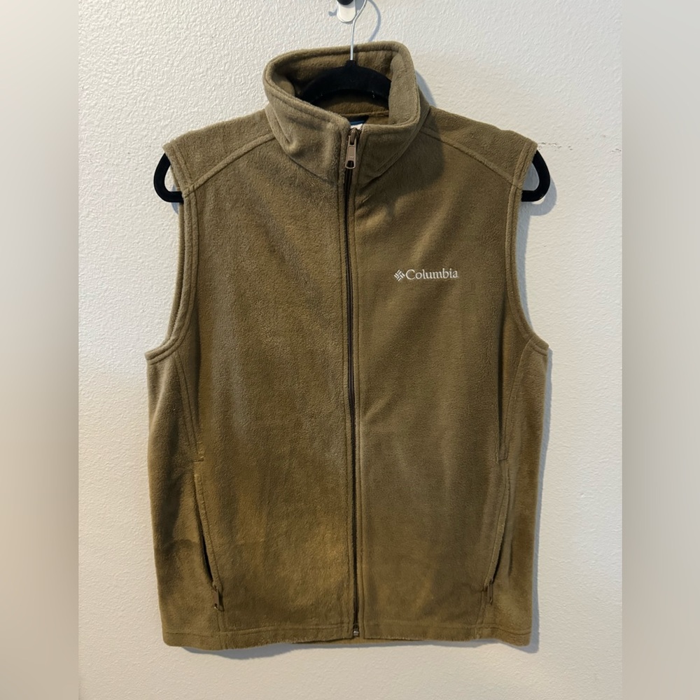 Columbia Brown Fleece Zip Up Vest